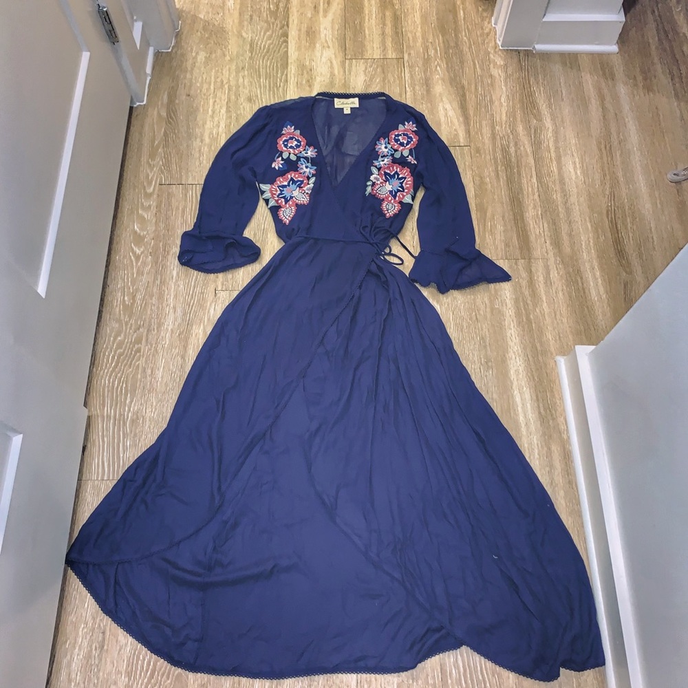 Cleobella navy wrap dress | size s